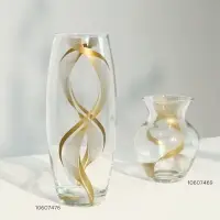 Ваза для цветов &laquo;Линии&raquo; стеклянная, прозрачная, 26 см, 1.7 л.