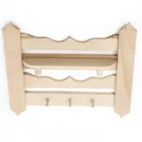 Полка - вешалка резная 3 крючка 54х47х8,5 см