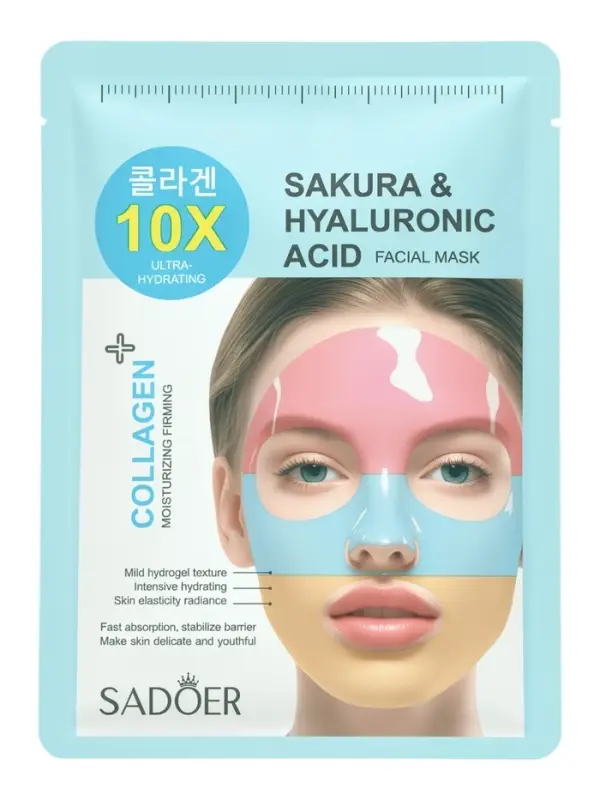 Гидрогелевая маска для лица, с экстрактом сакуры и гиалуроновой кислотой, 30 мл