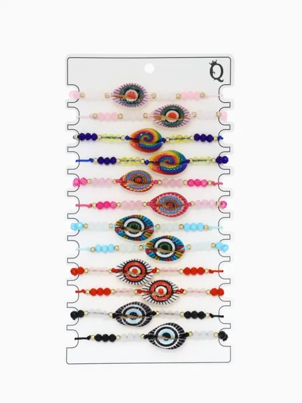 Браслет-оберег &laquo;Глазик&raquo;, ракушка, цветной в золоте