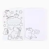 Блокнот раскраска А5, 8 страниц «Капибара»