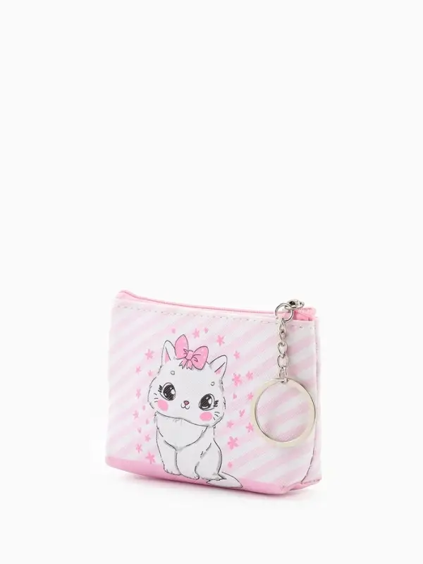 Кошелёк детский &laquo;Кошечки&raquo;, монетница, на молнии 10.5&times;2.5&times;8 см, МИКС