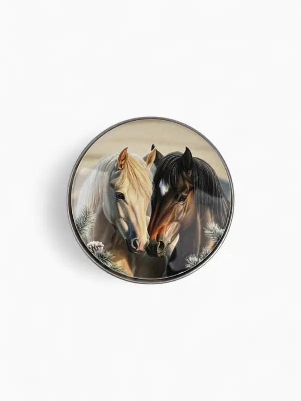 Свеча ароматическая новогодняя в банке «Лошади», аромат еловые ветки, 4.8 см Свеча ароматическая новогодняя в банке «Лошади», аромат еловые ветки, 4.8 см