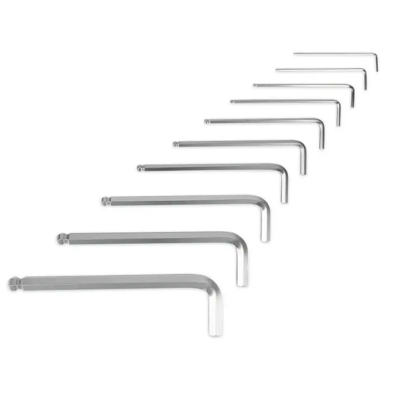 Набор ключей торцевых шестигранных шаровых 10 предметов (1,5-12мм) AVS HKS-10B