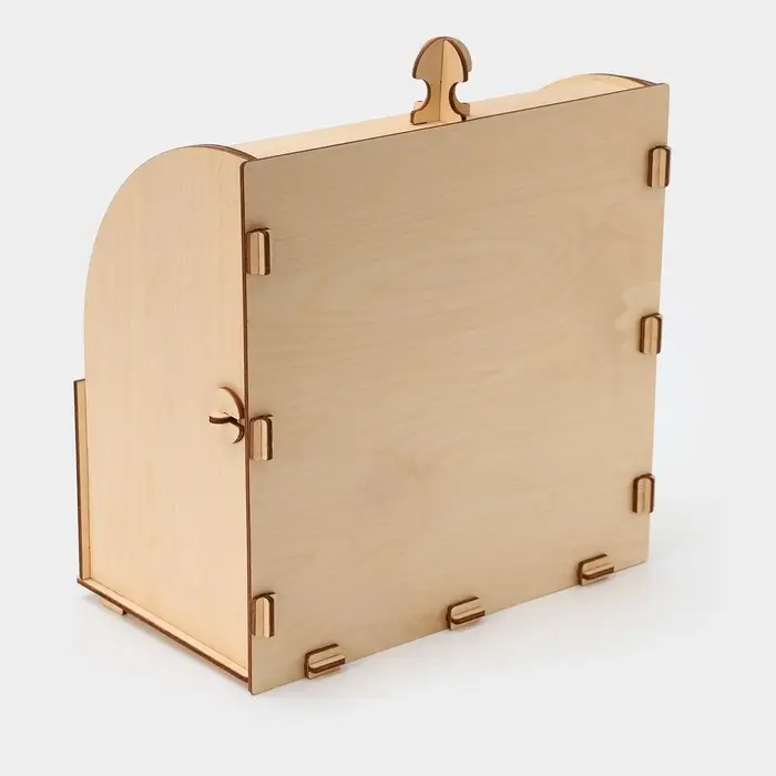 Хлебница деревянная, 26&times;26&times;15 см, бежевая