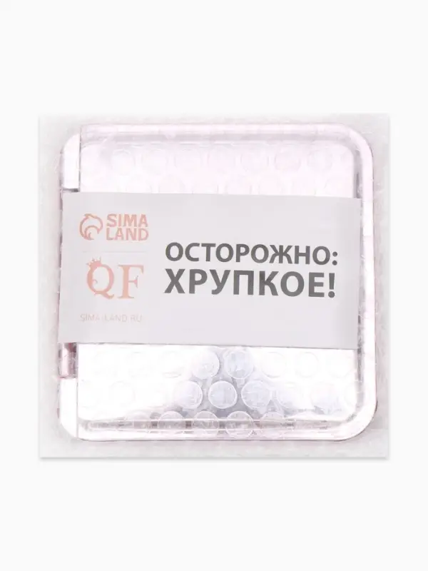 Зеркало складное &laquo;Волны&raquo;, с увеличением х2, 7.5 см, розовое