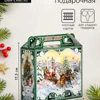 Подарочная коробка новогодняя &laquo;Чудо тройка&raquo; Чемоданчик малый, 17.3&times;6.5&times;15 см