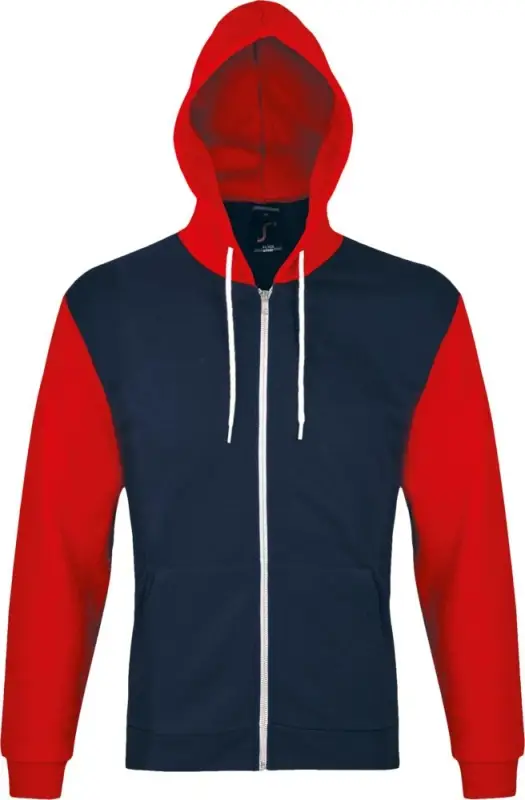 Толстовка на молнии Silver 280 темно-синяя с красным, размер XS