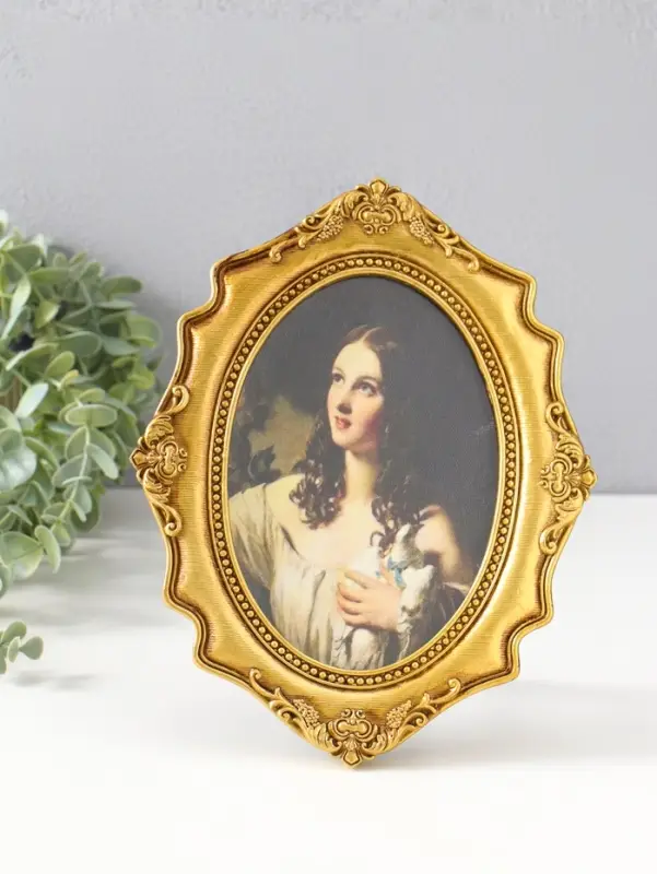 Фоторамка полистоун 12х17 см "Фрейлина" золото 1,5х18,5х23,8 см