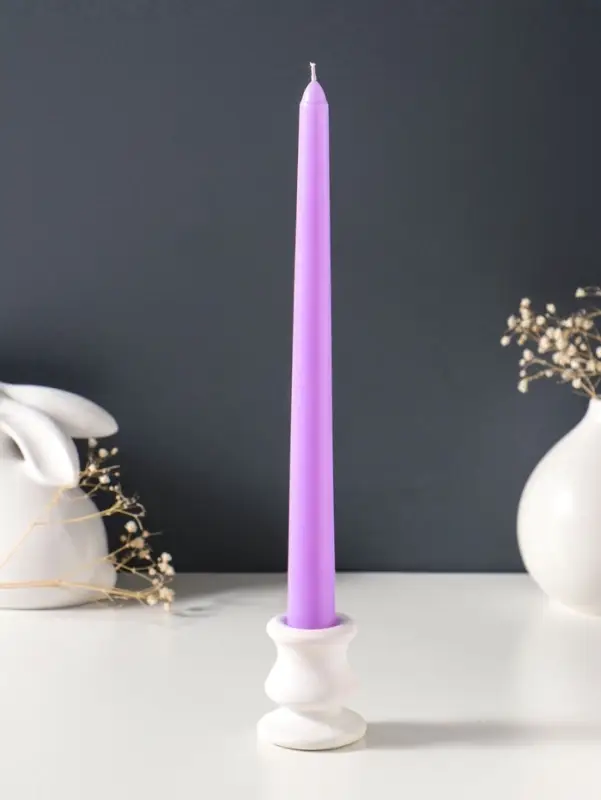 Набор свечей античных 25 см, 3 шт., 58 г, 7 ч, лаванда