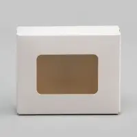 Контейнер на вынос, с окном, белый, 10×8×3.5 см