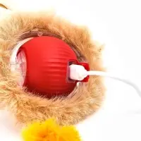Интерактивная игрушка для кошек &laquo;Убегающий мех&raquo;, красная
