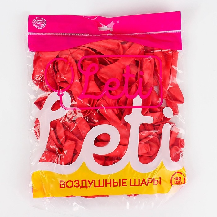 Шар латексный 5 Шар латексный 5", металл, набор 100 шт., водные бомбочки, цвет красный