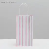 Пакет подарочный крафтовый, упаковка, «Love», 12 х 21 х 9 см