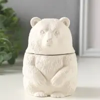 Шкатулка с крышкой для украшений &laquo;Медведь&raquo;, 11&times;7 см, гипс