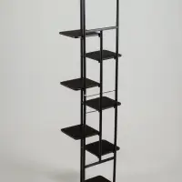 Подставка для цветов Greengo, 8 полок, 36&times;23&times;136 см, напольная, каркас металл, полки МДФ, чёрная