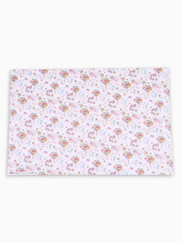 Бумага упаковочная крафт &laquo;Воздушный букет&raquo;, 60&times;90 см