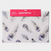 Салфетки сервировочные на стол Доляна &laquo;Легкость&raquo;, 4 шт., 30&times;45 см, белые