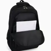 Рюкзак молодёжный, 2 отдела на молнии, 4 кармана, 37&times;17&times;54 см, чёрный