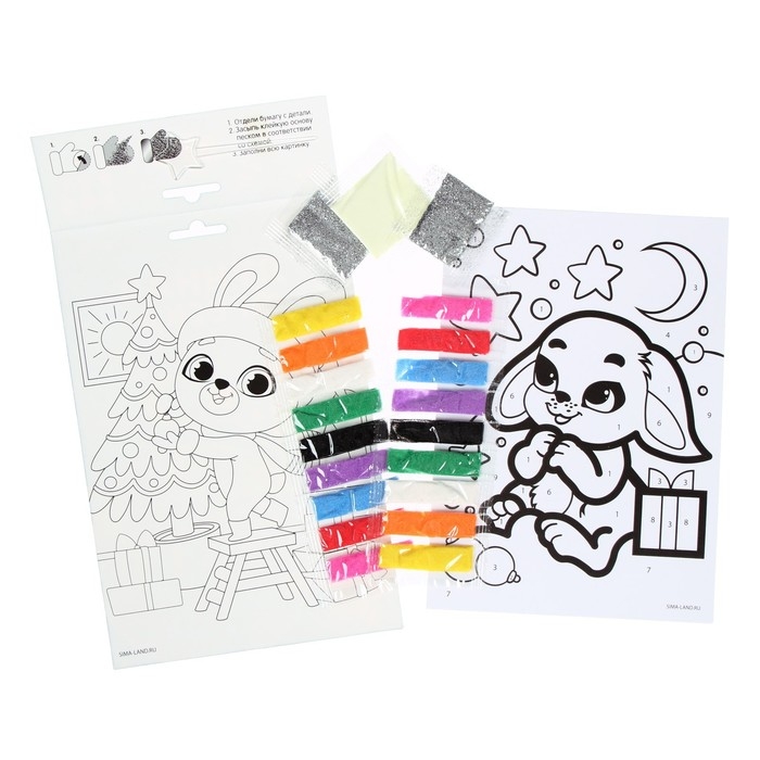 Лунная фреска на новый год «Зайка», А5 Лунная фреска на новый год «Зайка», А5