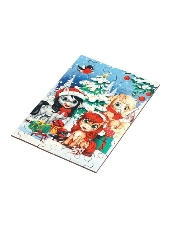 Лесная мастерская Пазл фигурный  Лесная мастерская Пазл фигурный "Зимние игры"