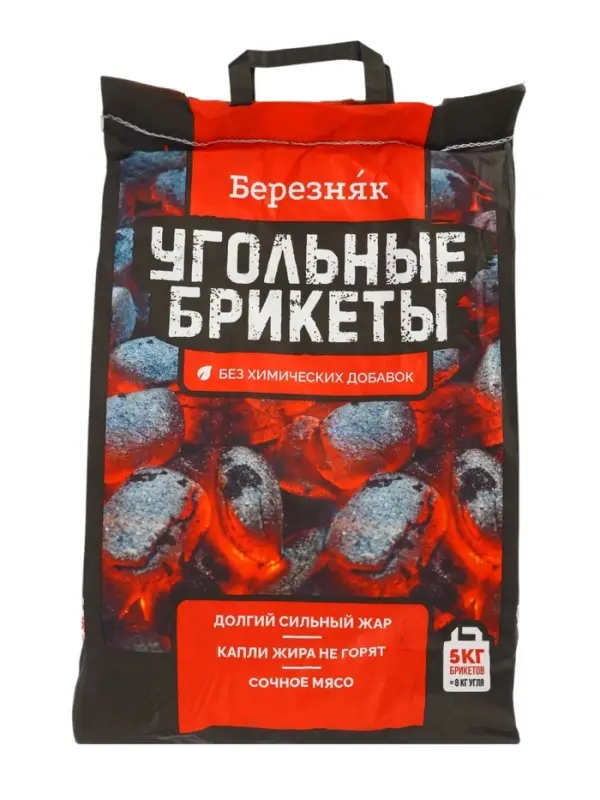 Угольные брикеты для гриля &laquo;Березняк&raquo;, 5 кг