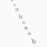 Кулон на леске "Капля росы", дорожка, цвет белый в серебре Кулон на леске "Капля росы", дорожка, цвет белый в серебре