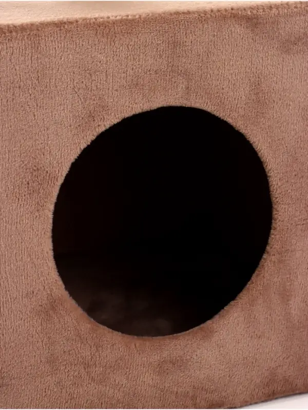 Домик для кошек с когтеточкой «Домосед», с лестницей и площадкой, 60×35×56 см, капучино Домик для кошек с когтеточкой «Домосед», с лестницей и площадкой, 60×35×56 см, капучино