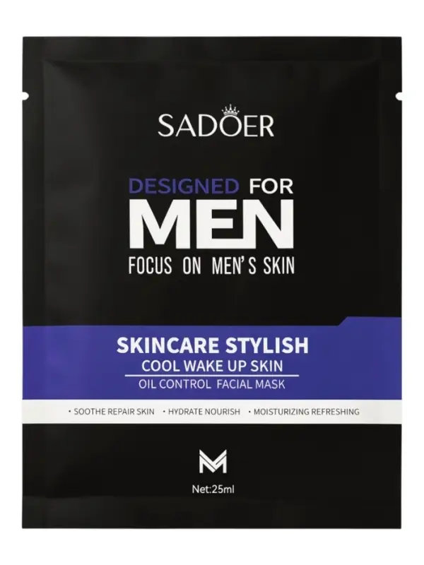 Мужская тканевая маска, увлажняющая, 25 мл