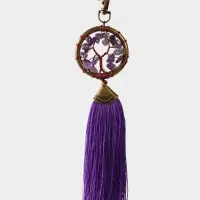 Брелок ловец снов "Великое древо" 19 см, цв. фиолетовый Брелок ловец снов "Великое древо" 19 см, цв. фиолетовый