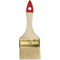 Кисть плоская ЗУБР УНИВЕРСАЛ-ОПТИМА, светлая щетина, 75мм