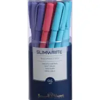 Ручка шариковая BrunoVisconti. SlimWrite. JOY, синий стержень, узел 0.5 мм, матовый корпус, МИКС