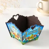 Конфетница квадратная или подставка под пасхальный кулич №4.  10х13х13,5 см