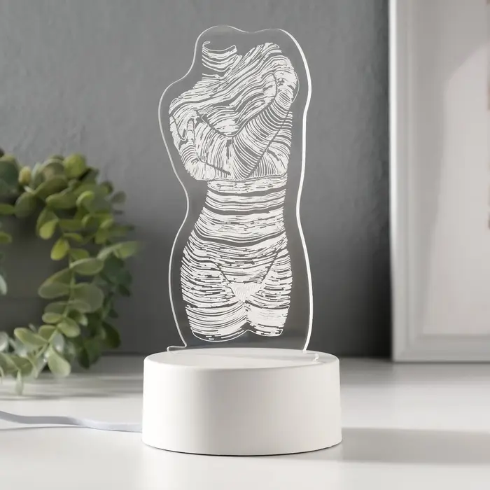 Светильник 3D RISALUX &laquo;Венера&raquo;, LED-ночник, RGB, от сети