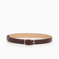 Ремень жен 05-01-01-01, Июнь2512, 3*0,3*110 см, без винта, пряж золото, 1 прокол, коричневый   10903