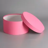 Коробка круглая розовая, 30 х 15 см