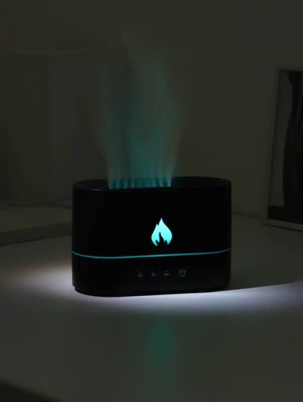 Увлажнитель воздуха LHU-15, ультразвуковой, 250 мл, эффект пламени, 4.5 Вт, 3 режима, подсветка, USB