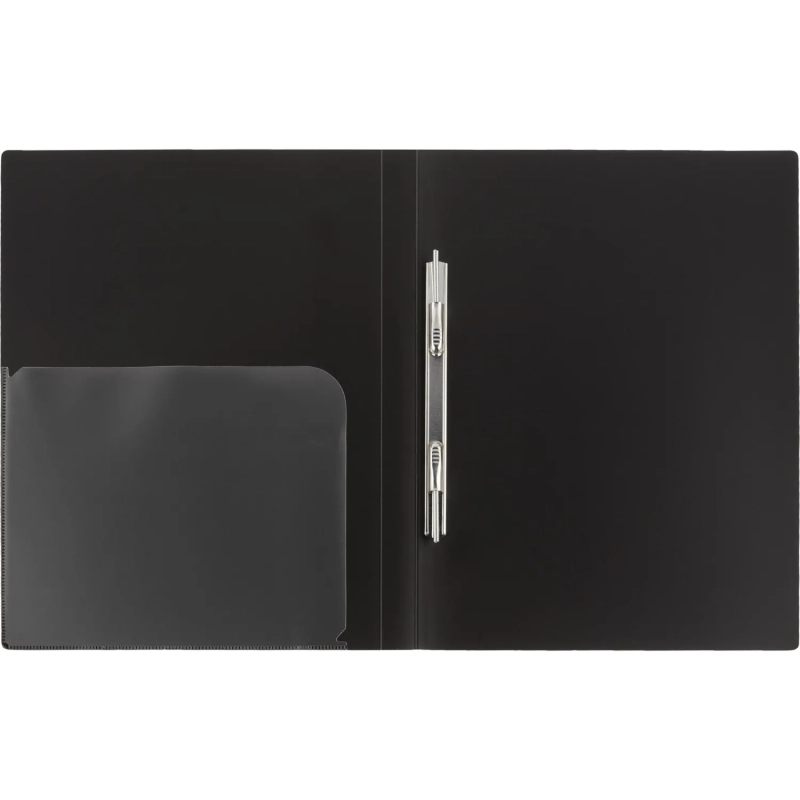 Скоросшиватель пластиковый Attache A4 черный плот 0,7мм вмест до 200листов