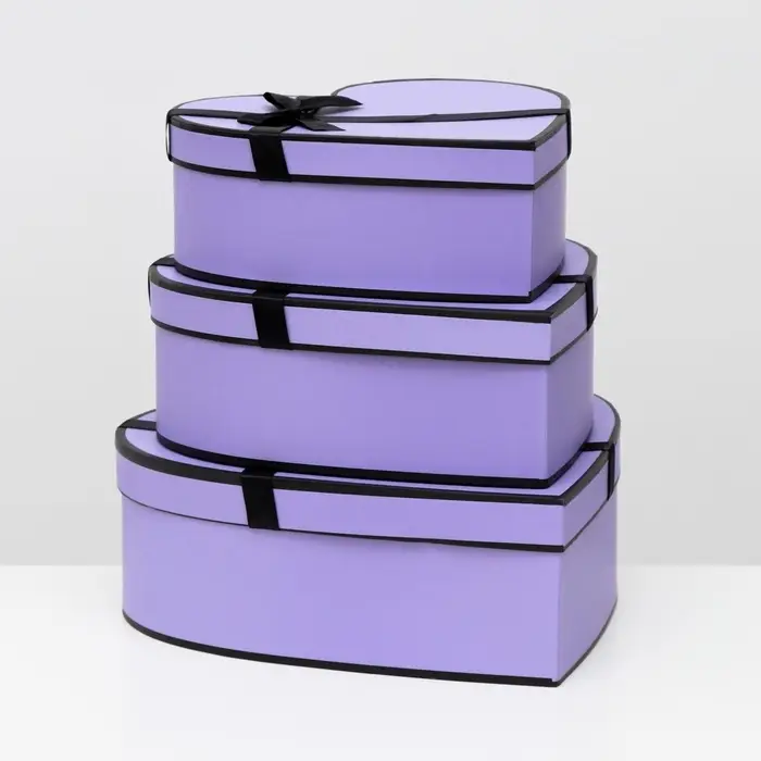 Набор подарочных коробок сердце 3 в 1, 33&times;32&times;11.5 - 26&times;25&times;9.5 см