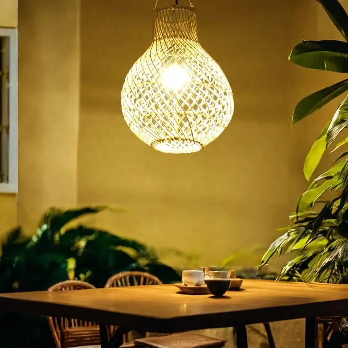 Светильник потолочный из ротанга «Рони», 1×120 Вт, Е27, 32×32×43 см Светильник потолочный из ротанга «Рони», 1×120 Вт, Е27, 32×32×43 см