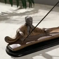 Подставка для благовоний TAKE IT EASY &laquo;Мудрец&raquo;, набор благовоний конусы, стелющийся дым, 28&times;9 см