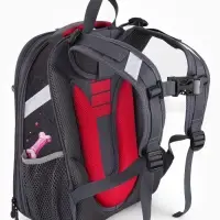 Рюкзак школьный для девочки &laquo;Щенок&raquo;, Stavia, эргономичная спинка, 30&times;16&times;38 см, серый