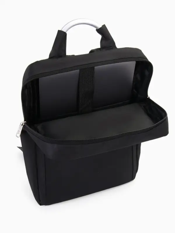 Рюкзак городской на молнии, наружный карман, размер 29&times;11&times;43 см, чёрный