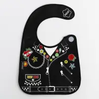 Нагрудник для кормления M&B &laquo;Rock star&raquo; непромокаемый на липучке, с карманом