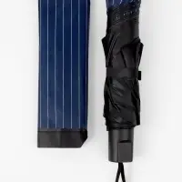 Зонт механический &laquo;Мелкая полоска&raquo;, эпонж, 4 сложения, 8 спиц, R=47/55 см, d=94 см, МИКС