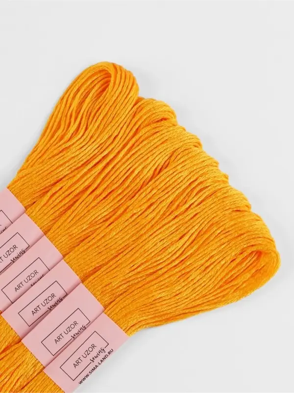 Набор ниток мулине №742, 8&plusmn;1 м, 6 шт., светло-оранжевый