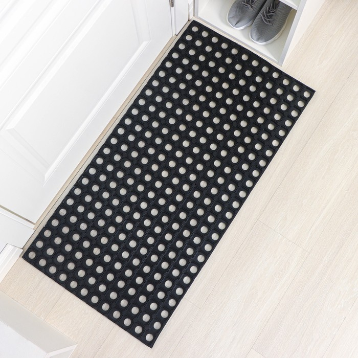 Коврик ячеистый грязесборный, 50×80×1,6 см, цвет чёрный Коврик ячеистый грязесборный, 50×80×1,6 см, цвет чёрный