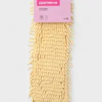 Насадка для плоской швабры &laquo;Доляна. Пастель&raquo;, 42&times;12 см, микрофибра букли, 80 г, жёлтая