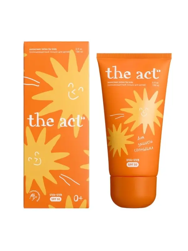 Солнцезащитный лосьон для детей The Act SPF 50, 150 мл
