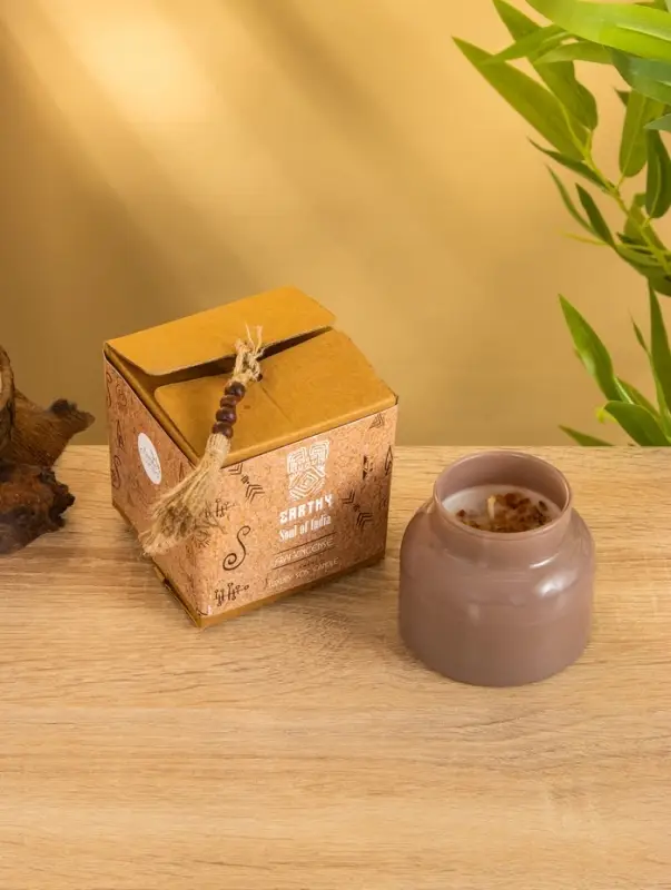 Свеча с травами в банке Earthy collection Свеча с травами в банке Earthy collection "Frankincense" 200 гр, соевый воск